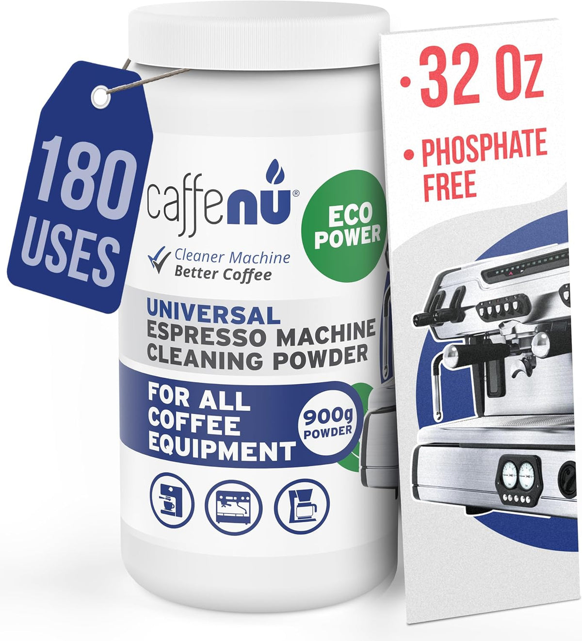 Coffee Machine Cleaner Powder 900G / 31 oz. Essential part of your Barista Accessories. Espresso Machine Cleaner. Coffee Cleaning Powder For Group Head. Use on your Commercial Machine. For Barista Kit