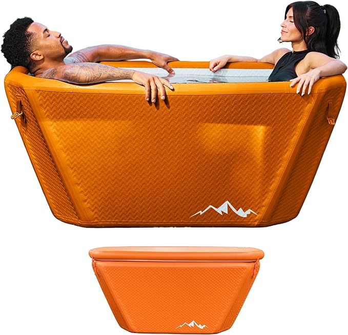 Big Tex Endurance Cold Plunge 155 Gallon Ice Bath Tub Chiller Compatible Connections Inflatable, Durable, Portable, Insulated Design