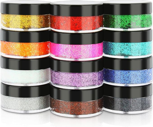 Body Glitter, Face & Body Glitter Gel, Face Glitter Makeup, Hair Glitter, Festival Rave Fine Glitter, 12 Colors