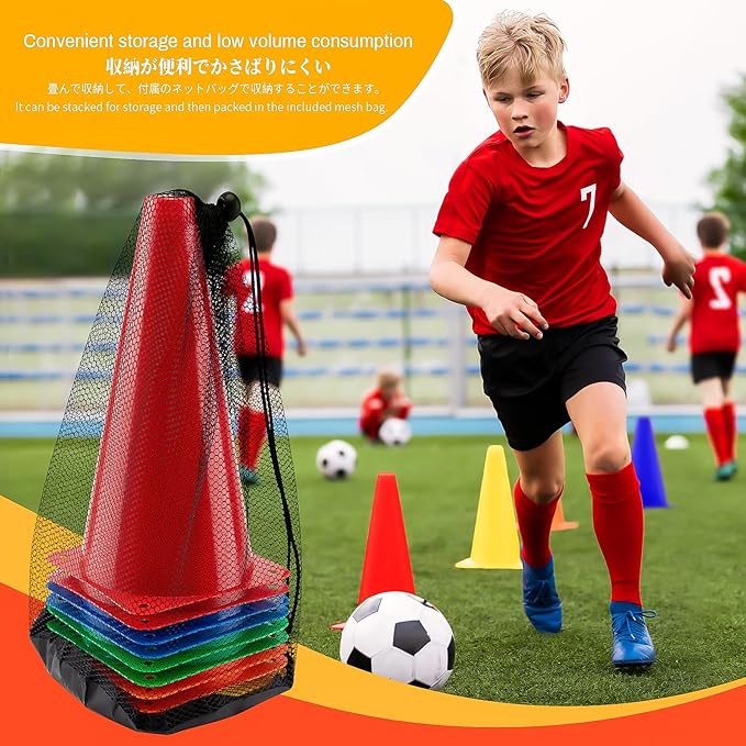 BiAnYC 12.5 Inch（32CM） Plastic Sport Training Traffic Cones Set of 10