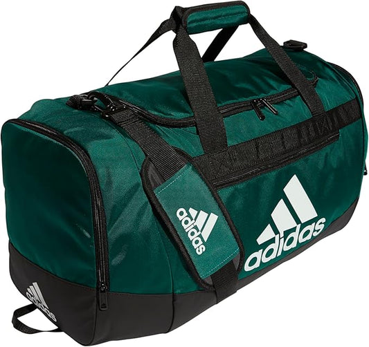 adidas Unisex Defender 4.0 Gym Duffel Bag for Men and Women, Team Dark Green, Medium (66L)