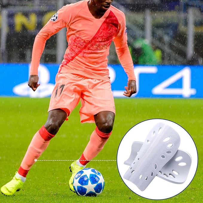 ANCIRS 2 Pair Soccer Shin Guards for Youth, Breathable Shin Guard Sleeves for Football Games, Protective EVA Cushion for Youth Men & Women