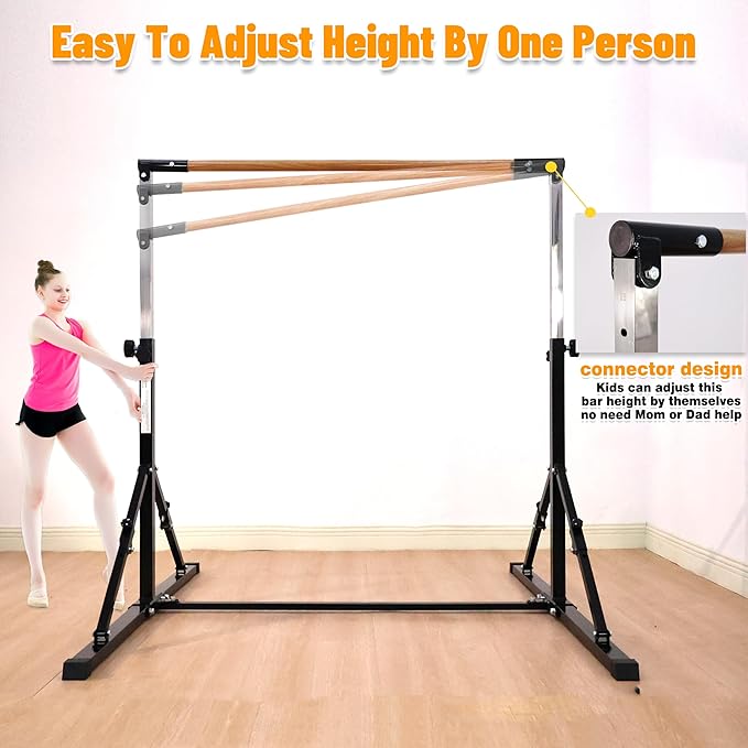 4FT/5FT Gymnastic Bar Set Gymnastics Horizontal Bar Gymnastics Kip Bar for Kids Home Use