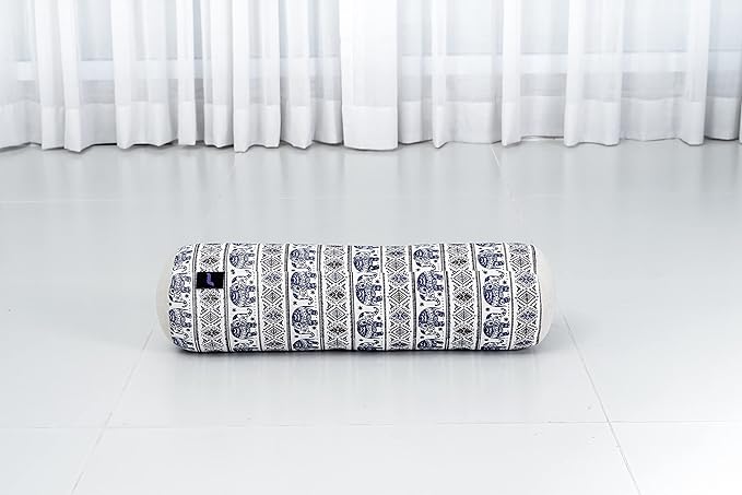 Leewadee Small Yoga Bolster – Shape-Retaining Cervical Neck Roll, Tube Pillow for Comfortable Reading, Kapok Filling, 22 x 6 x 6 inches
