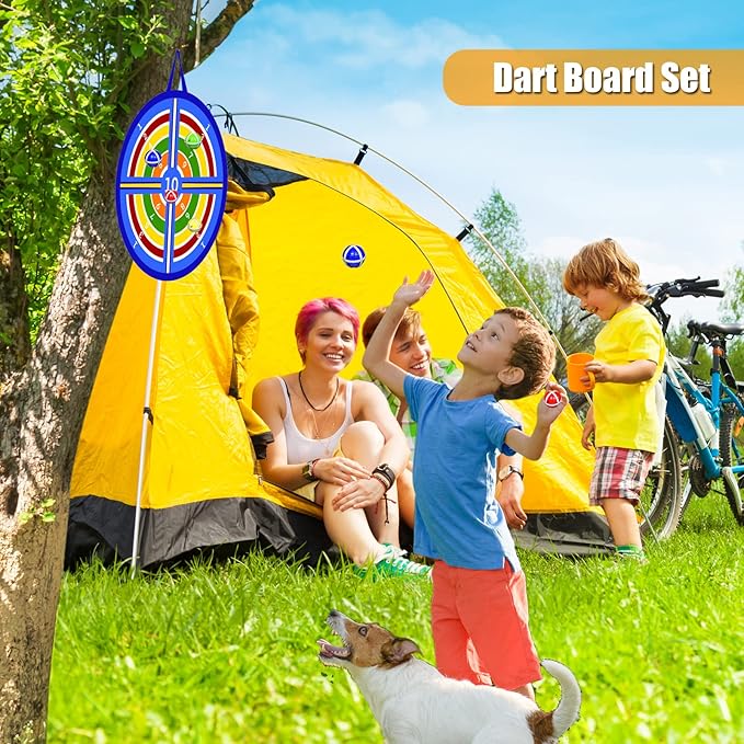 2 in 1 Basketball Hoop and Dart Board, 14" Dart Board for Kids, Basketball Hoop for Kids Toddlers, Sports & Outdoor Play, Birthday Gift Toys for 3 4 5 6 7 8 9 10 Year Old Boys Girls Kids, Party Favors