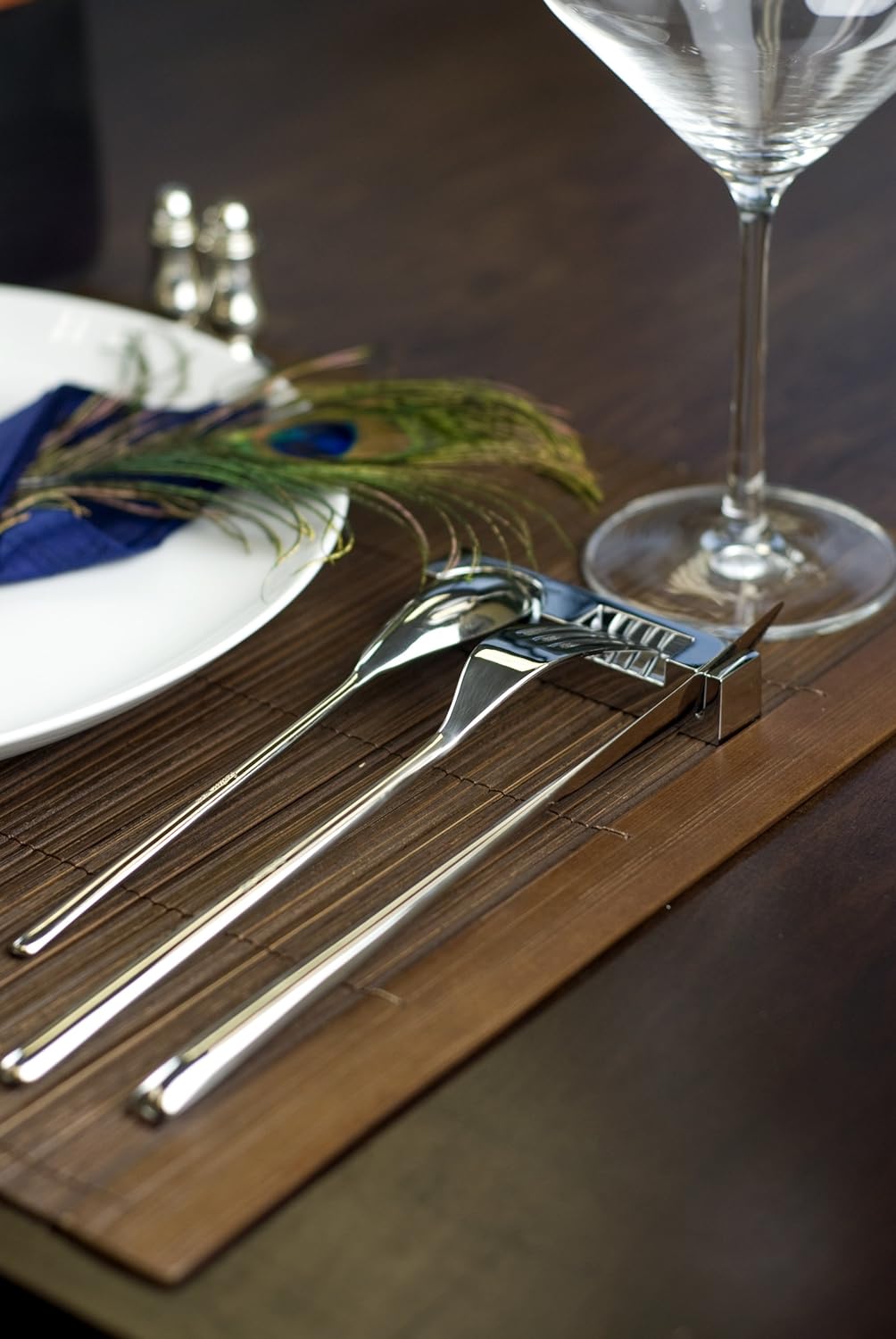 Fortessa Dragonfly 18/10 Stainless Steel Flatware 10.15-Inch Table Knife, X-Large, Set of 12