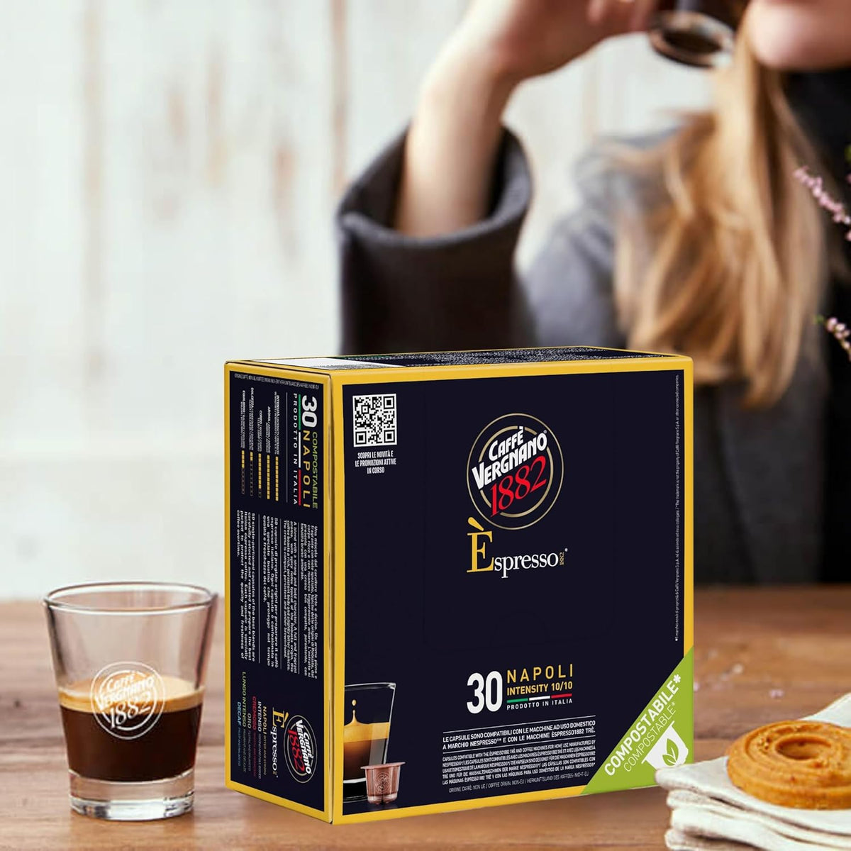 Caffe' Vergnano 1882 Medium Roast Espresso Original Line Machine Compatible Capsules