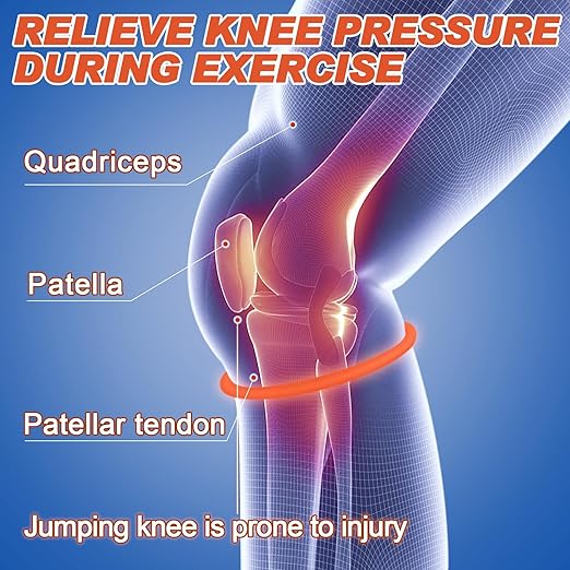 2-Pack Patellar Strap for Knee Pain Relief-Breathable & Lightweight Patellar Tendon Support Strap for Basketball, Running, Hiking-Stabilizing Knee Brace for Men, Women & Kids(Orange)