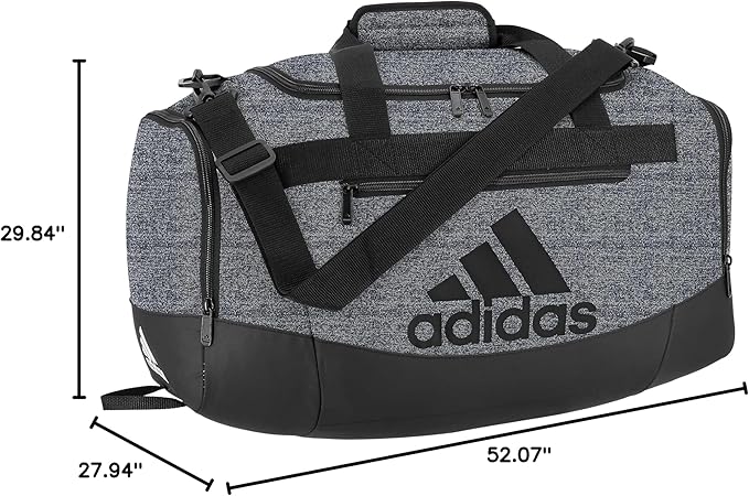 adidas Unisex Defender 4.0 Gym Duffel Bag for Men and Women, Jersey Onix Grey/Black, Small (38L)