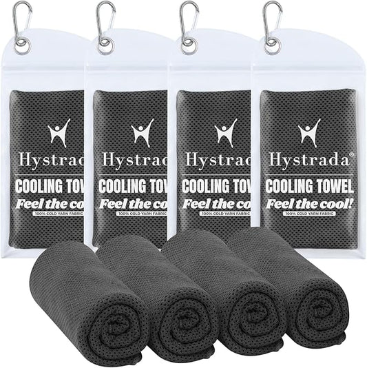 4 Packs Cooling Towel (40 x 12), Ice Towel, Microfiber, Soft Breathable Chilly Towel Stay Cool for Yoga, Workout, Sport, Gym, Camping, Fitness, Running, Workout & More Activities - Multicolor