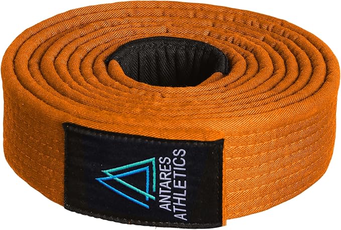 BJJ Belt for Men & Women Brazilian Jiu Jitsu Belt with Ranking Stripes Sleeve Bar Kids Jiu Jitsu Gi Belt