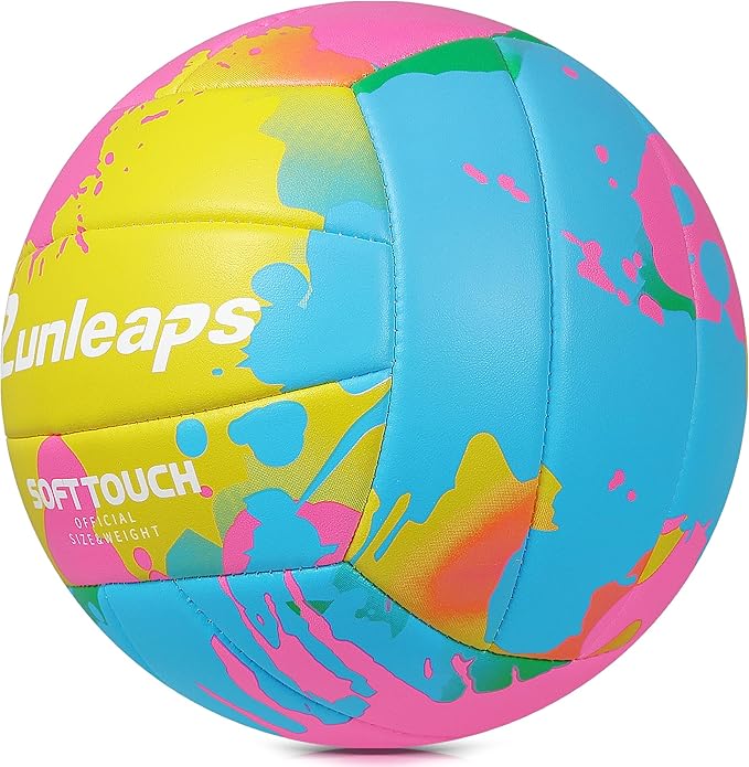 Beach Volleyball Official Size 5 Soft Waterproof Volleyball Sand Sports PU Ball for Indoor, Outdoor, Pool, Gym, Training