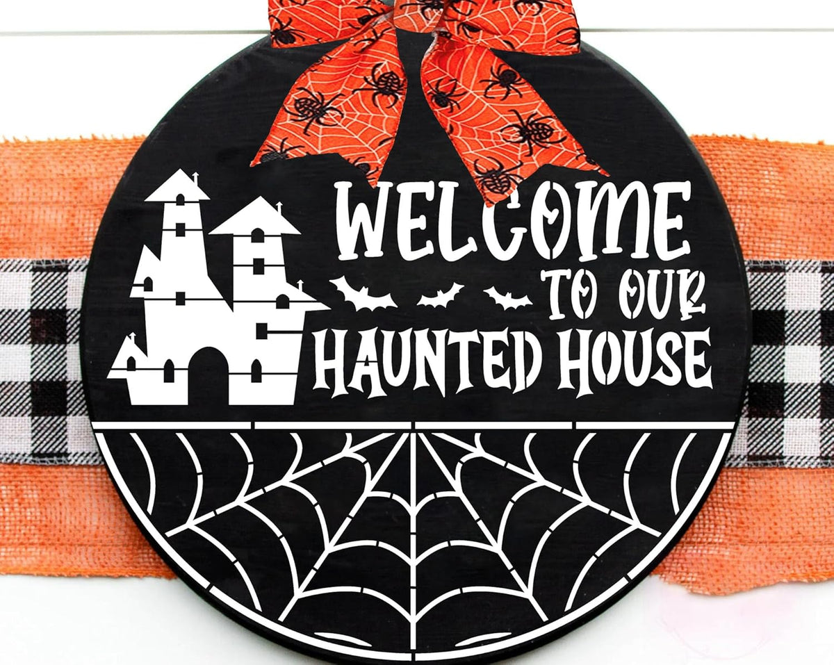 Halloween Stencils for Painting on Wood 12” Halloween Stencil Hey Boo Trick or Treat Hocus Pocus Templates for Door Hanger Porch Sign Shirt Painting