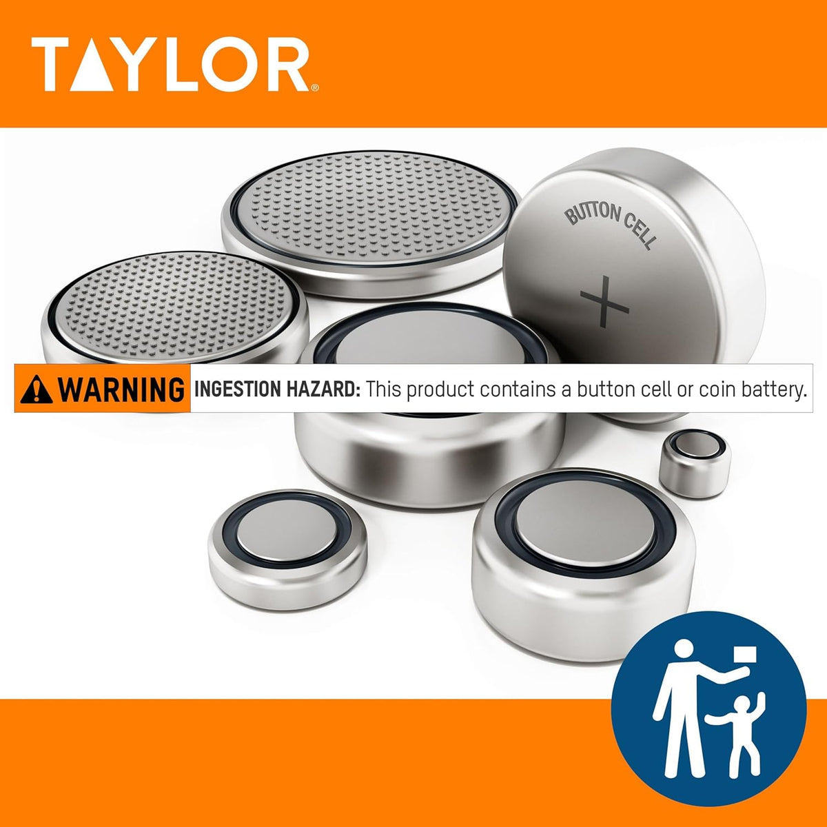 Taylor Digital Premium High Heat Resistant Candy Thermometer, Meat, Deep Fry, Brewing, and Craft Thermometer, with pan/Kettle Clip and Heat Shield, Backlit Display, and Includes 1 CR2032 Battery, Navy