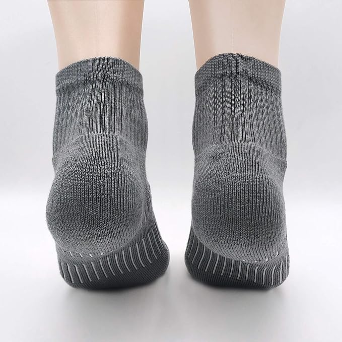 BERING Men's Athletic Ankle Socks Cushioned Quarter Running (6 Pairs)