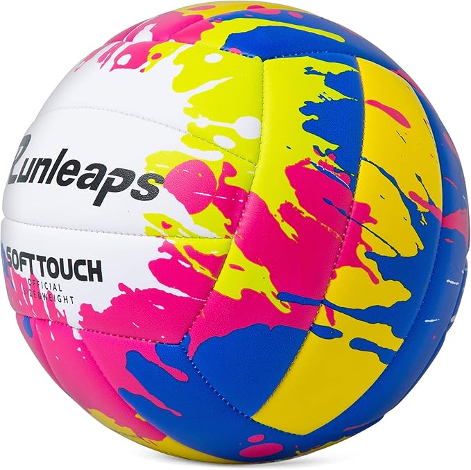 Beach Volleyball Official Size 5 Soft Waterproof Volleyball Sand Sports PU Ball for Indoor, Outdoor, Pool, Gym, Training