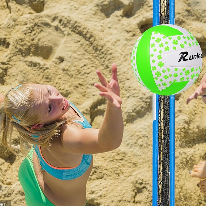 Beach Volleyball Official Size 5 Soft Waterproof Volleyball Sand Sports PU Ball for Indoor, Outdoor, Pool, Gym, Training