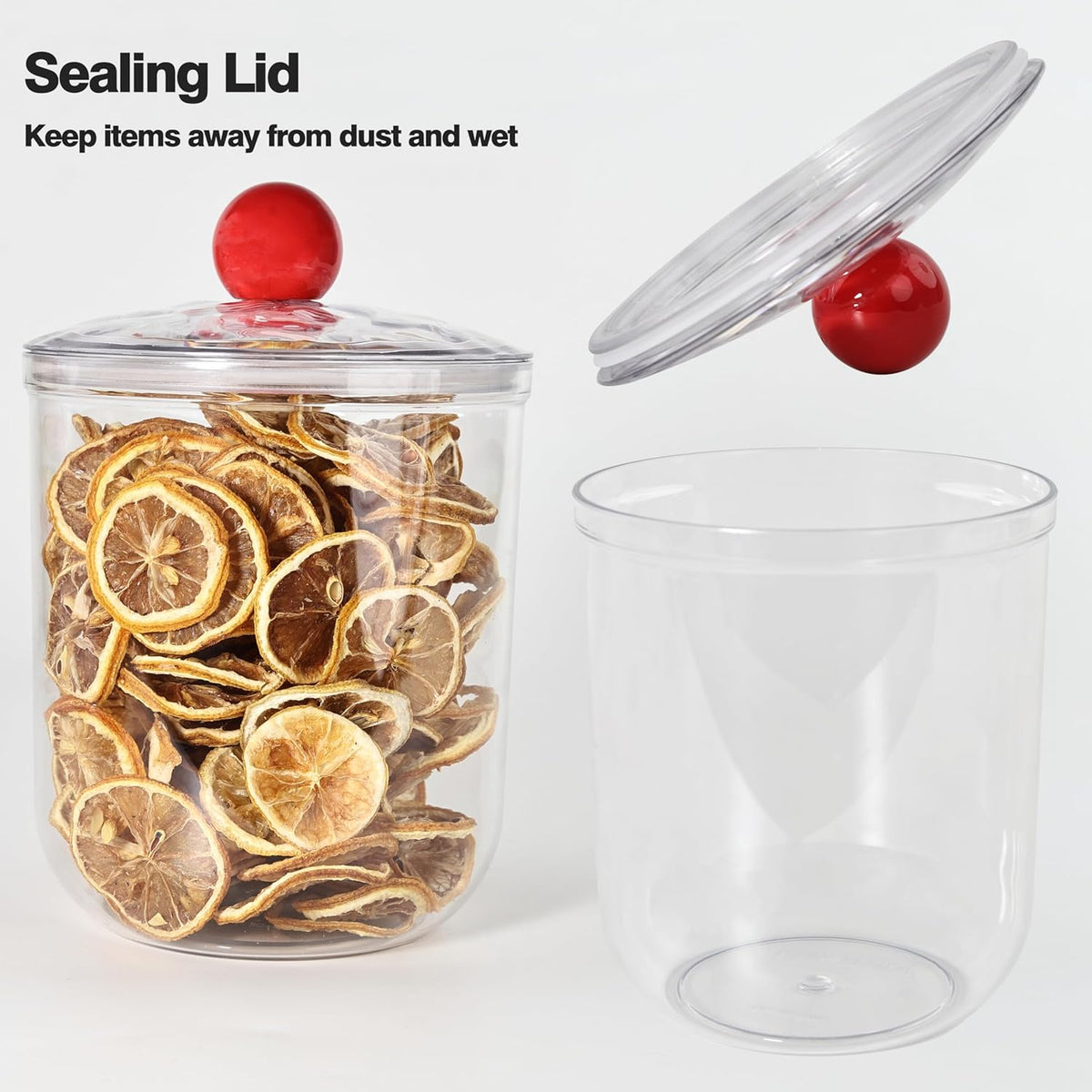 Coffee Pod Holder with Lid,Clear Plastic K Cup Organizer Holder Coffee Capsule Filter Storage Container Home or Office Counter Organizer Bar Accessories With 50Pcs Stickers-1400ml