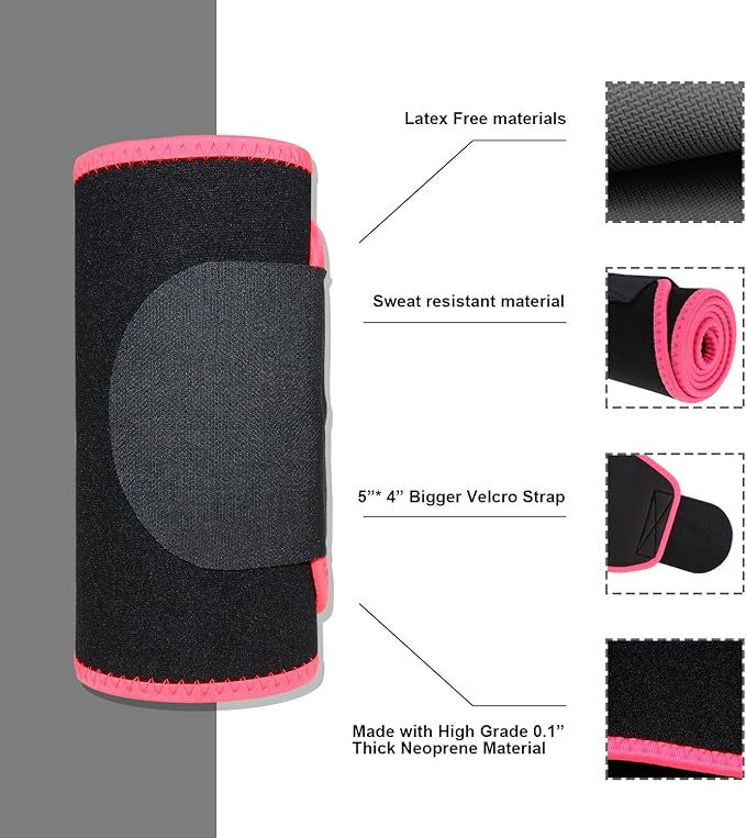 Biange Waist Trainer for Women Men Sweat Belt Waist Trimmer Belly Band Stomach Wraps