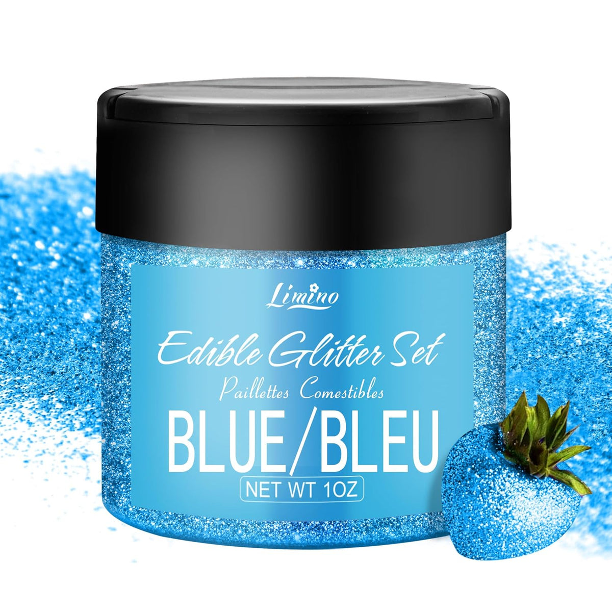 Edible Glitter - 30g Edible Luster Dust Metallic Food Grade Coloring Glitter for Drinks, Cake Decorating, Baking - Edible Dust Powder Shimmer Sprinkle Powder for Icing, Cocktail, Wine, Candy (Blue)