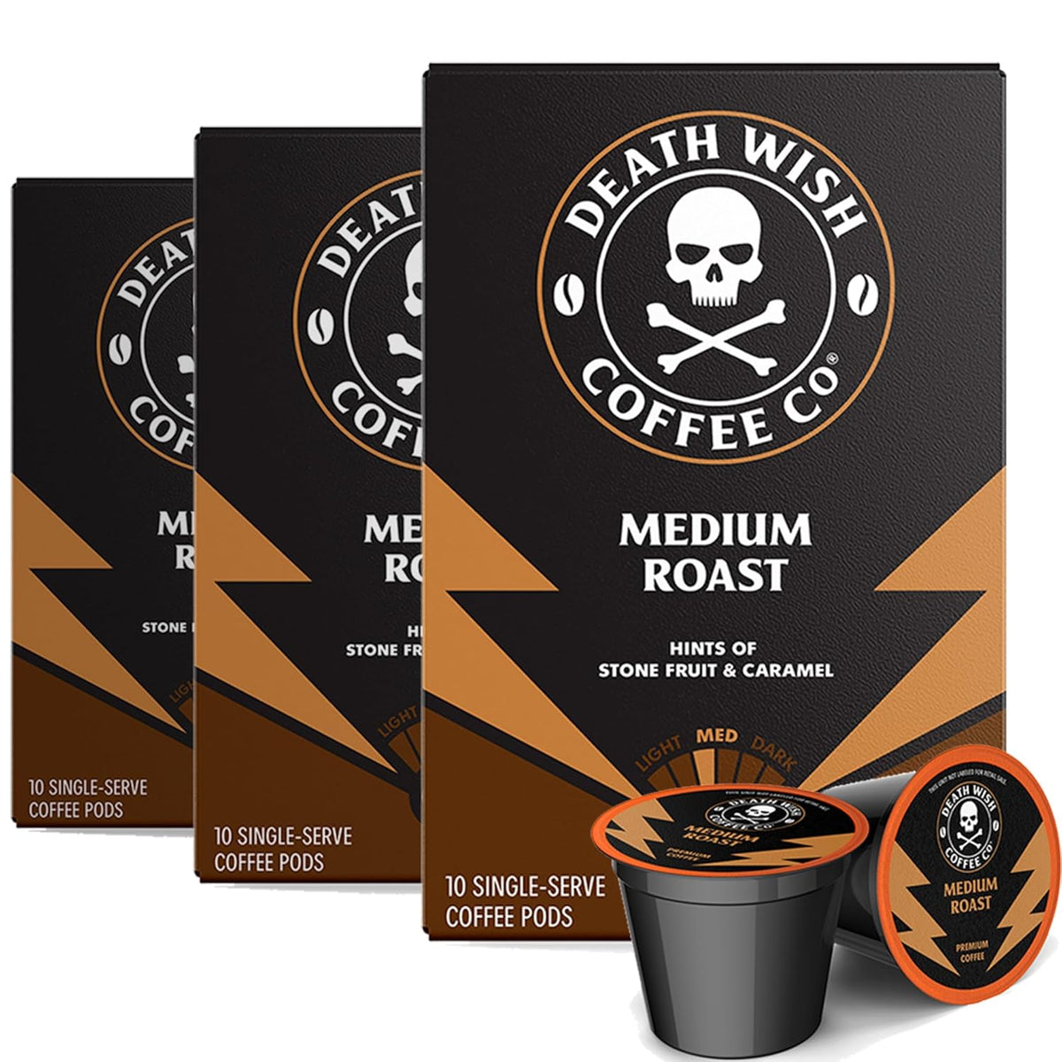 Death Wish Coffee, Medium Roast Pods (30 Count)