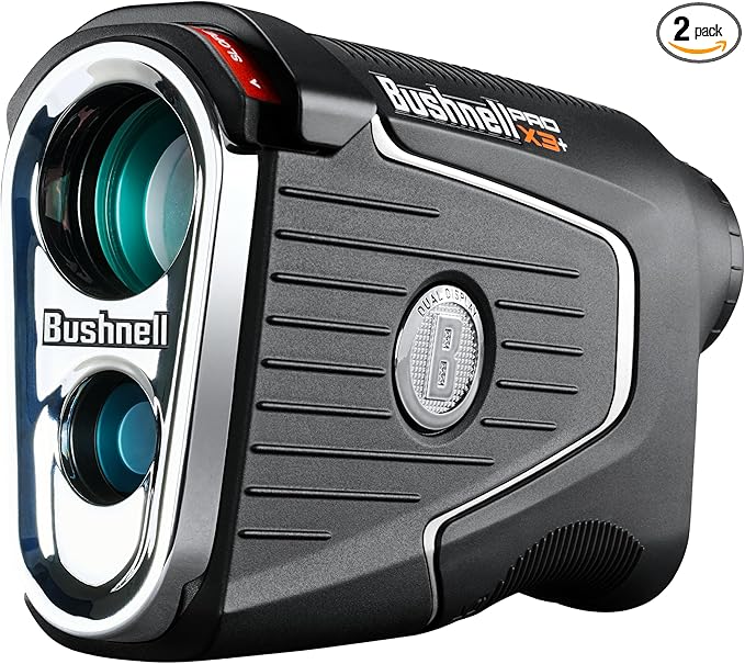 Bushnell Pro X3+ Golf Rangefinder with Wind Speed and Direction,1300 Yard Range,7X Magnification, Pin Locking with Visual Jolt