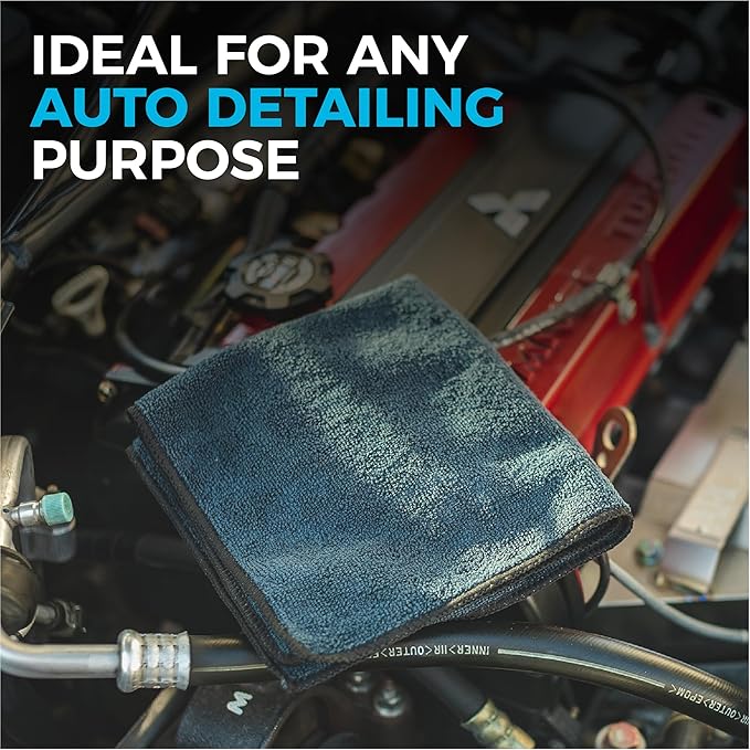 The Rag Company - All-Purpose Microfiber Terry Cleaning Towels - Commercial Grade, Highly Absorbent, Lint-Free, Streak-Free, Kitchens, Bathrooms, Offices, 300gsm, 16in x 16in, Grey (12-Pack)