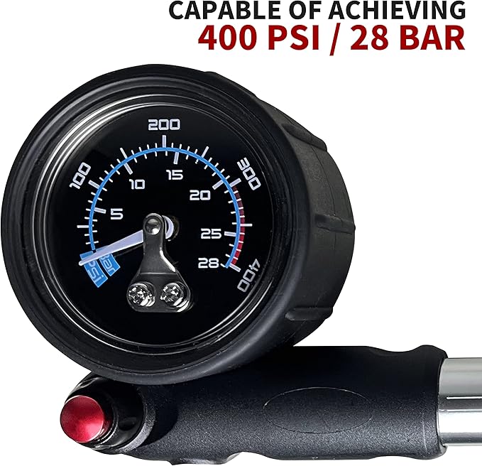 BV Mini Bike Pump Portable Frame Pump, Shock Pump for Bike Shock, Air Ball Pump Inflator with Ball Pump Needles, Mini Pump Fits Presta & Schrader- Smart Valve