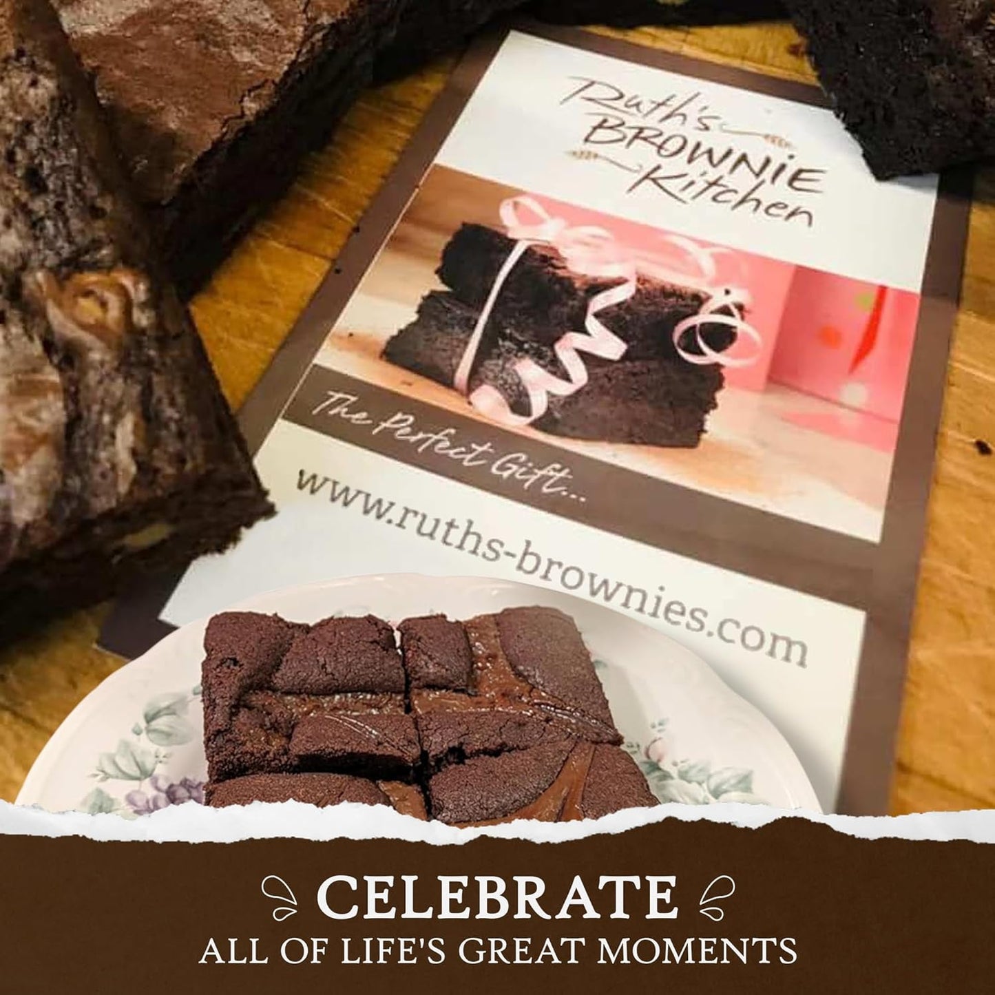Ruth’s Chocolate Chunk Cake Style Brownies 3 Dozen – Gourmet Baked Treats | Delicious Gift with The Finest Ingredients | Guaranteed to Arrive Fresh