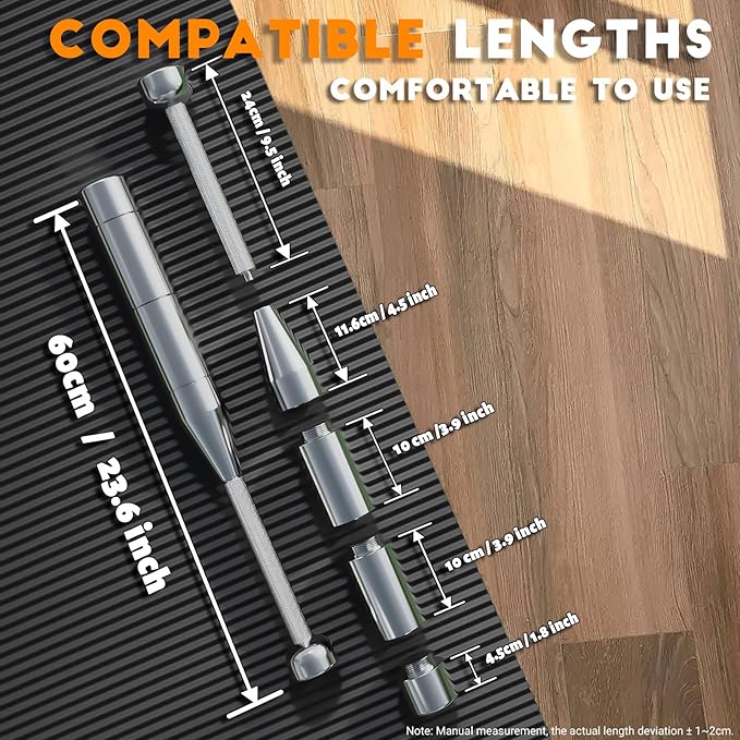 Adjustable Macebell Clubbell,6-in-1 Premium Steel Indian Club,Training for Full Body, Muscles, Shoulder, Grips & Forearms Workouts to Stretching