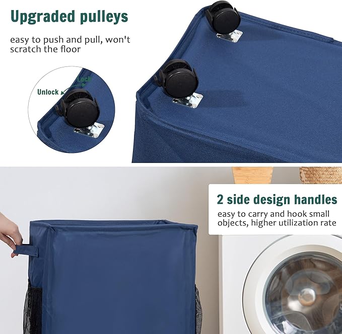 Yoga Mat Storage Racks, Home Gym Storage Rack with Wheels, Yoga Mat Holder Side 2 Mesh Pockets, Yoga Storage Basket Holds 4 Yoga Mats, 2 Foam Rollers, 6 Resistance Bands