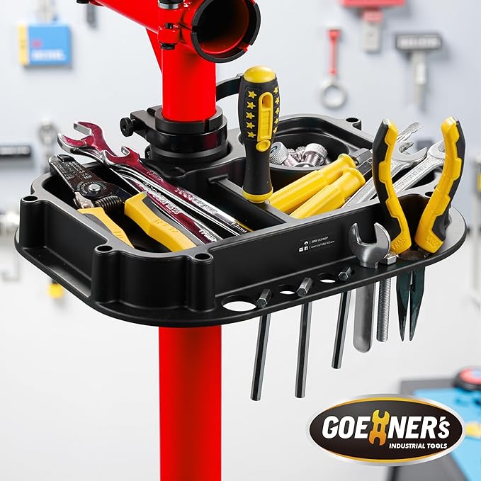 Bike Repair Stand, 176 LBS Heavy Duty Portable Bicycle Mechanic Maintenance Workstand with Tool Tray, Steel & Aluminum Shop Home Adjustable Height Foldable Bike Work Stand for E Bike, MTB, RB