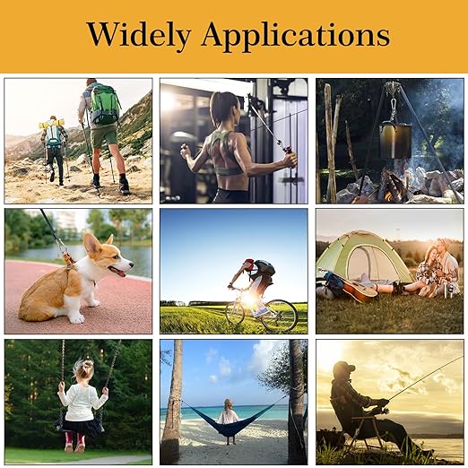 200Pcs Carabiner Clip Spring Snap Hook, M4 1.55 Inch Heavy Duty Galvanized Steel Spring Snap Hook, Quick Link Keychain Clip for Keys Swing Set Camping Fishing Hiking Traveling