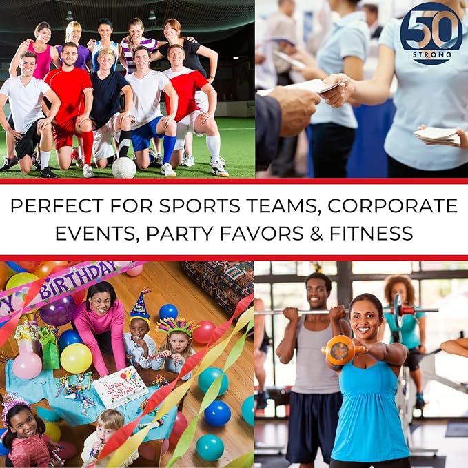 50 Strong 1 Liter Water Bottle with Straw – 2-Pack Easy-Squeeze Sports Bottles with Long Straw & Built-In Finger Grip – BPA-Free – Made in USA – Ideal for Hockey, Football, Lacrosse & Boxing