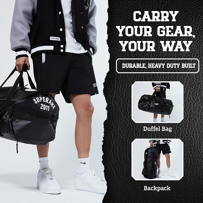 Superare Gear Bags - Gym Duffle Bag, Backpack, Tote Bag for MMA, Athletic Gym Boxing Bag - Enorme, Carico, Diario, Sporta