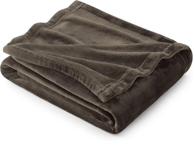 Bedsure Fleece Throw Blanket Brown - 300GSM Blankets for Couch, Sofa, Bed, Soft Lightweight Plush Cozy Throws for Toddlers, 50x60 inches