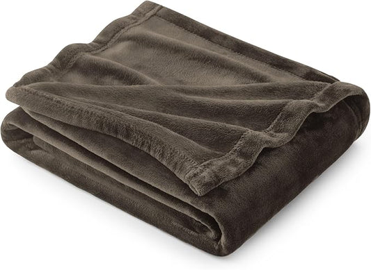 Bedsure Fleece Throw Blanket Brown - 300GSM Blankets for Couch, Sofa, Bed, Soft Lightweight Plush Cozy Throws for Toddlers, 50x60 inches