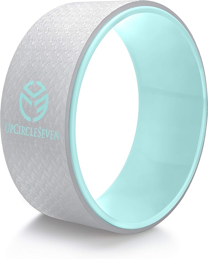 UpCircleSeven Back Roller & Yoga Wheel - Relieve Lower & Upper Back Pain & Stiffness - Therapeutically Stretch, Mobilize & Decompress Your Spine - Increase Mobility, Flexibility & Alignment