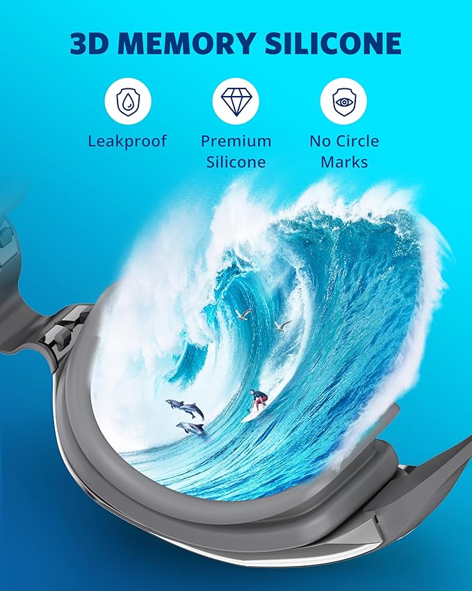 Aegend Swim Goggles, Swimming Goggles No Leaking Full Protection Adult Men Women Youth