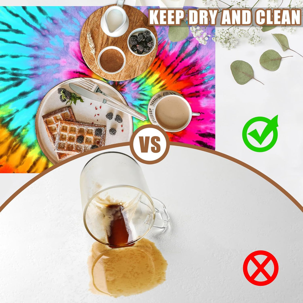 Dish Drying Mat Colorful Tie Dye Coffee Bar Mat for Countertop Absorbent Rubber Backed Hide Stain Dish Drainer Rack Pad Coffee Maker Espresso Machine Dining Room Decoration 11.8 x 19.7 Inch
