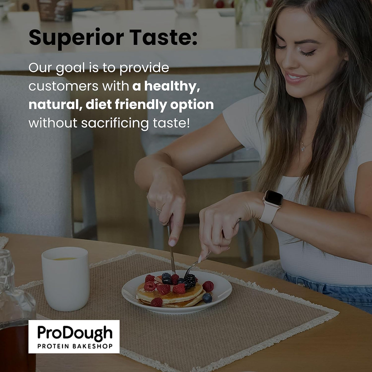 ProDough Shop Buttermilk Pancake and Waffle Mix - Gluten Free, Low Carb, High Protein Pancake Mix - Healthy Pancakes and Waffles for Breakfast or Snack