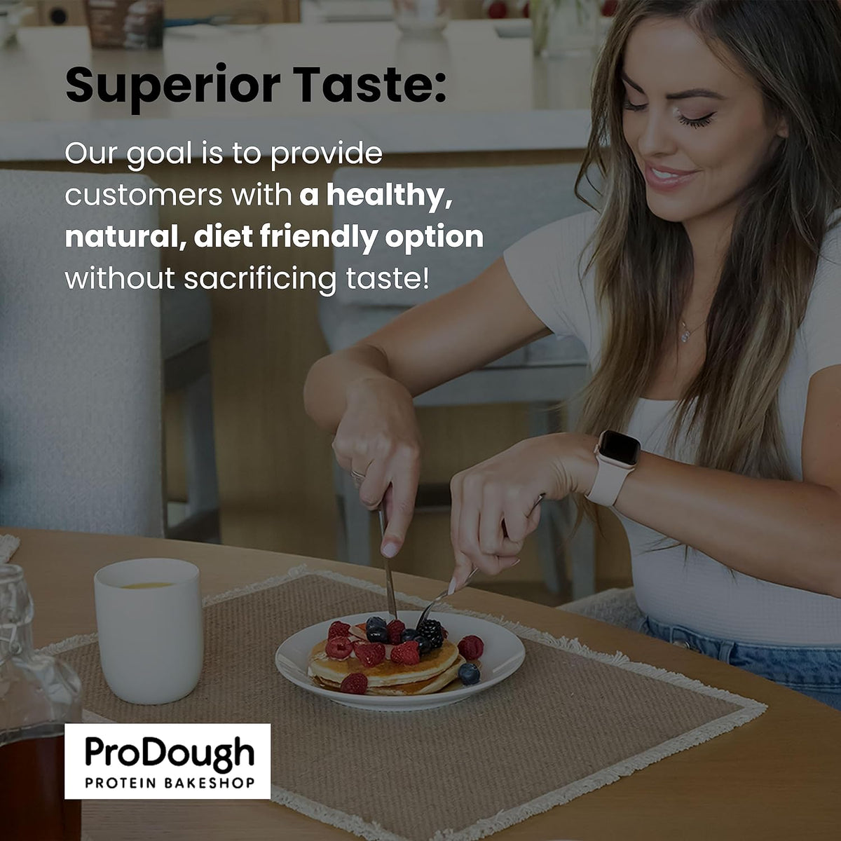 ProDough Shop Buttermilk Pancake and Waffle Mix - Gluten Free, Low Carb, High Protein Pancake Mix - Healthy Pancakes and Waffles for Breakfast or Snack