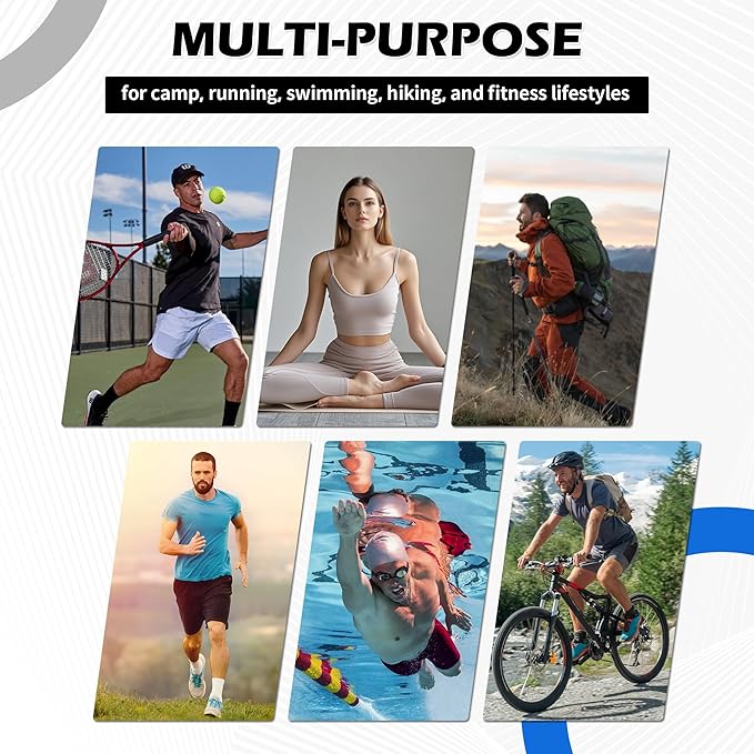 HOMERHYME Microfiber Gym Towels, 3 Pack Sweat Towels, 16 x 27 Inch Quick Dry Hand Towels, Absorbent Yoga Towels for Home Gym Bag, Beach Travel Sport Towel, Workout Equipment for Men & Women