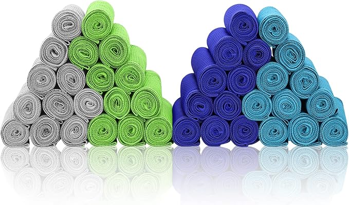 Cooling Towels 40 Pack 40"x 12", 160gsm Bulk Cool Towels, Soft Breathable, Super Absorbent, Quick Cold Towel, for Bowling, Yoga, Travel, Camping, Golf, Football, Hiking, Outdoor Work