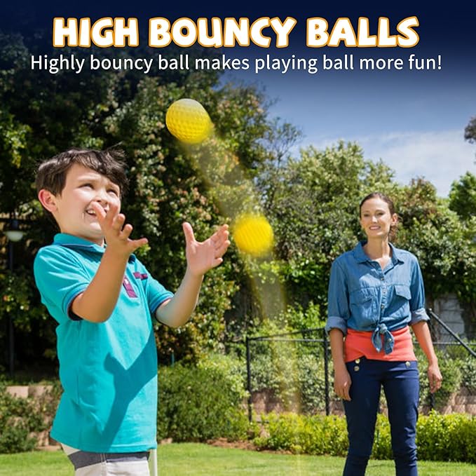 Bucket Pitching Machine Baseballs 24/36 Pack - 60 MPH High Bouncy Yellow Dimpled Practice Balls | Lightweight & Durable for Batting/Fielding Training | Indoor/Outdoor All Ages