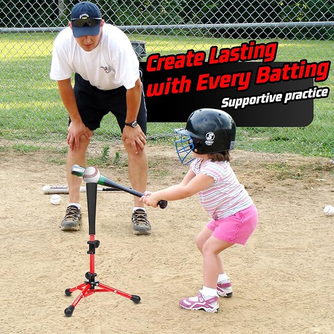 Baseball Tee for Kids,Batting Tee,Softball Tee,Youth Hitting Tee,Teeball Tee,Travel Tee,Easy Adjustable Height