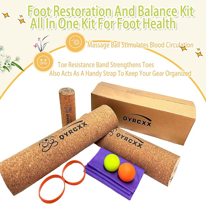 Balance Board - Cork Balancing Board, 11.8"/30cm, Unique Design for Balance Stability, Improve Mobility, Foot Strength, Foot Strengthener for Enhanced Foot Function, Balance Trainer - Prevent Falls