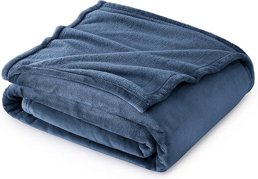 Bedsure Fleece Throw Blanket Mineral Blue - 300GSM Blankets for Couch, Sofa, Bed, Soft Lightweight Plush Cozy Throws for Toddlers, 50x60 inches