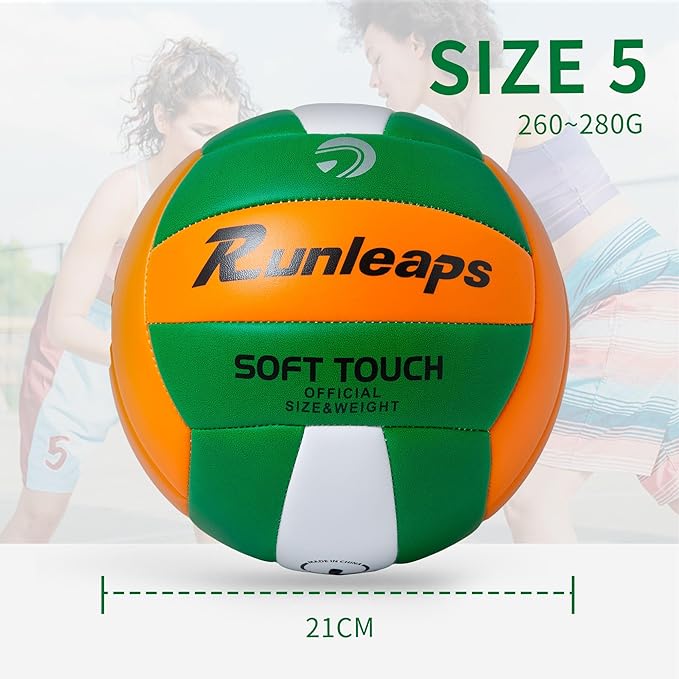 Beach Volleyball Official Size 5 Soft Waterproof Volleyball Sand Sports PU Ball for Indoor, Outdoor, Pool, Gym, Training
