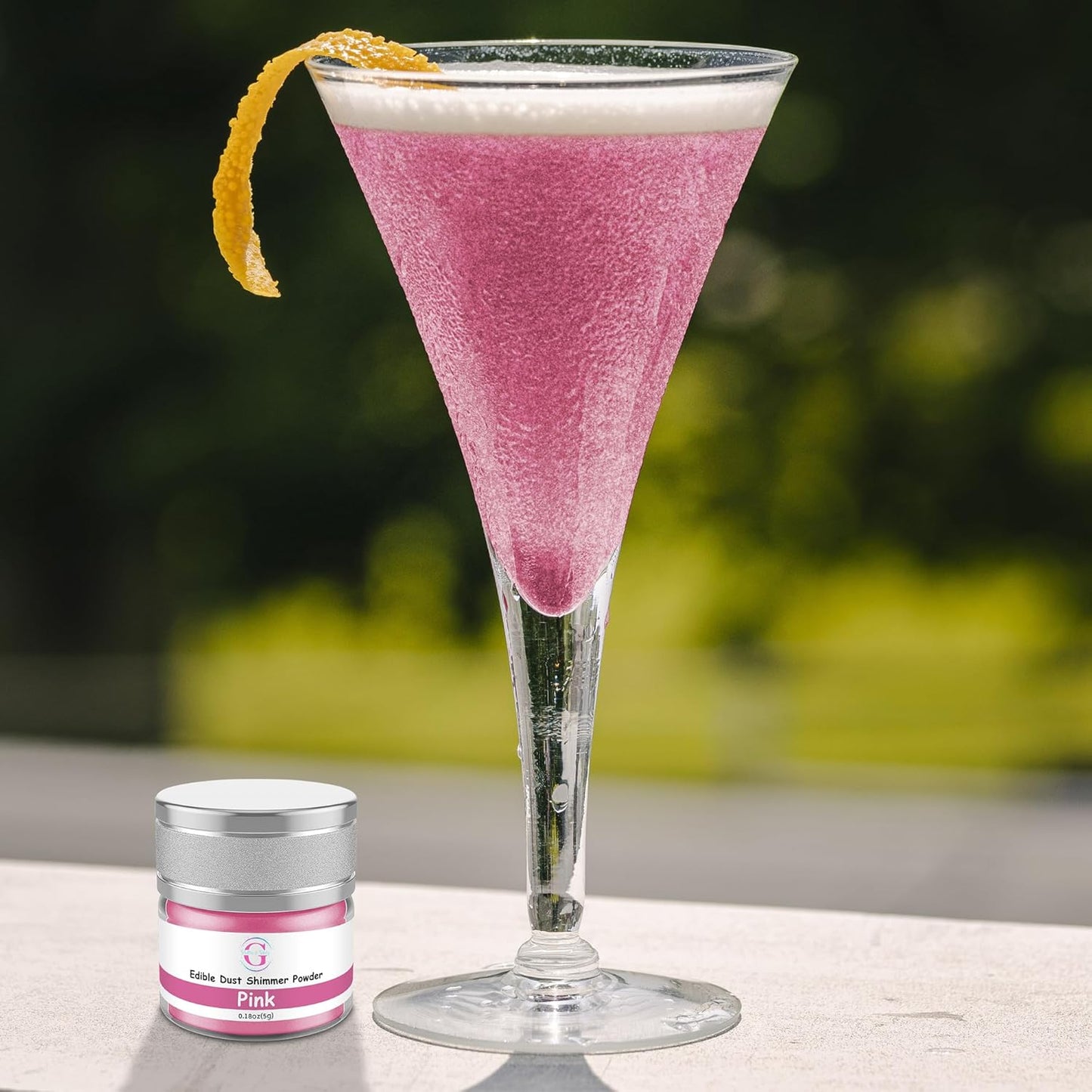 Glitter & Glitz Edible Glitter for Drinks - Premium Drink Glitter Edible Dust for Cocktails, Baking, Brew, Champagne - Luster Dust and Cocktail Glitter - Edible Glitter for Drinks Decoration (Rose Gold, 5Grams)